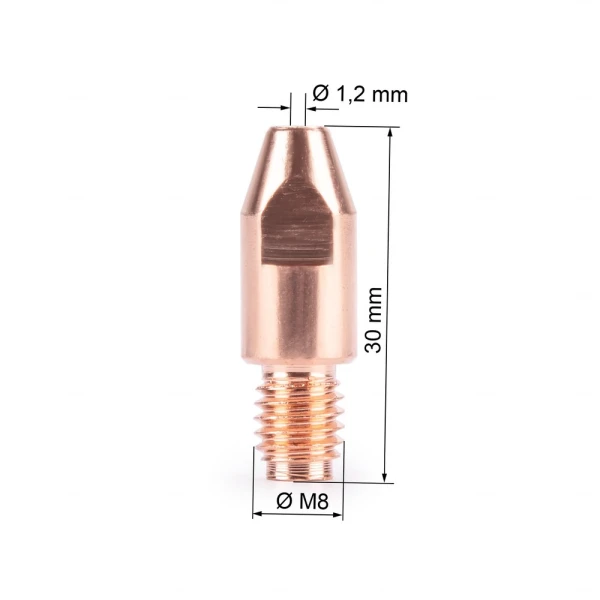 Наконечник FoxWeld M8х30х1.2 (AL) (141.0015/MD0005-62, пр-во FoxWeld/КНР) - фото 2
