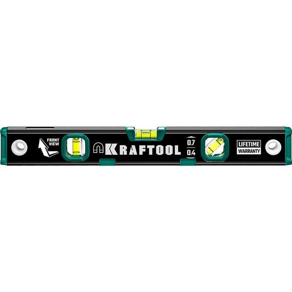 KRAFTOOL 400 мм, усиленный профиль, с зеркальным глазком, магнитный уровень (34785-40)