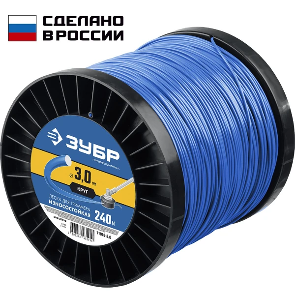 ЗУБР ЗВЕЗДА, 2.4 мм, 400 м, леска для триммера, Профессионал (71025-2.4) - Фото 8