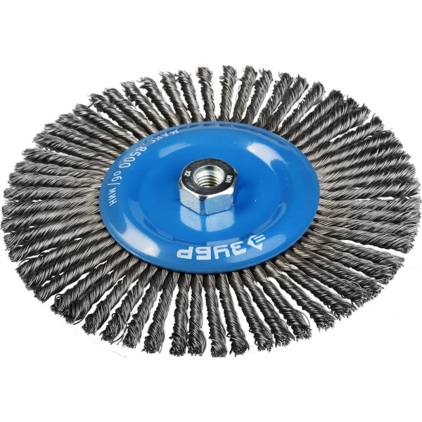 ЗУБР 100 мм, нейлоновая проволока, щетка дисковая для УШМ, Профессионал (35160-100) - Фото 4