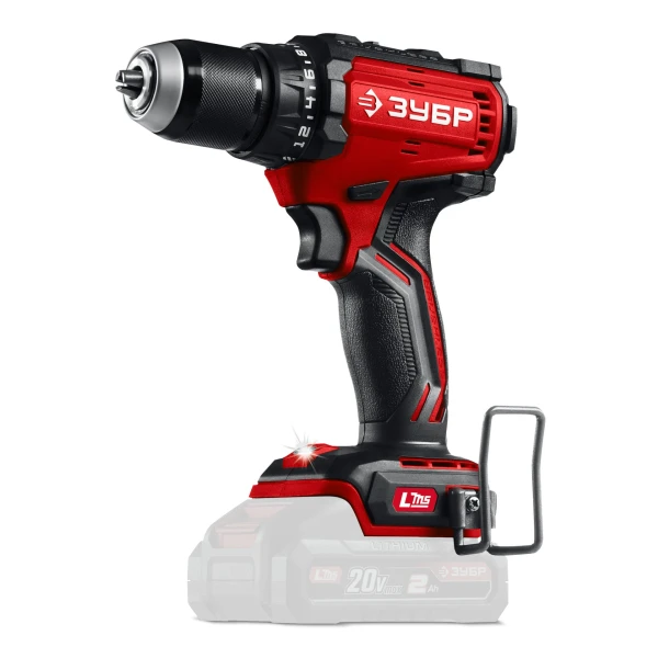 ЗУБР 20 В, 65 Н·м, 2 АКБ LMS (2 А·ч), бесщеточная дрель-шуруповерт, сумка (ДБ-65-22) - Фото 13