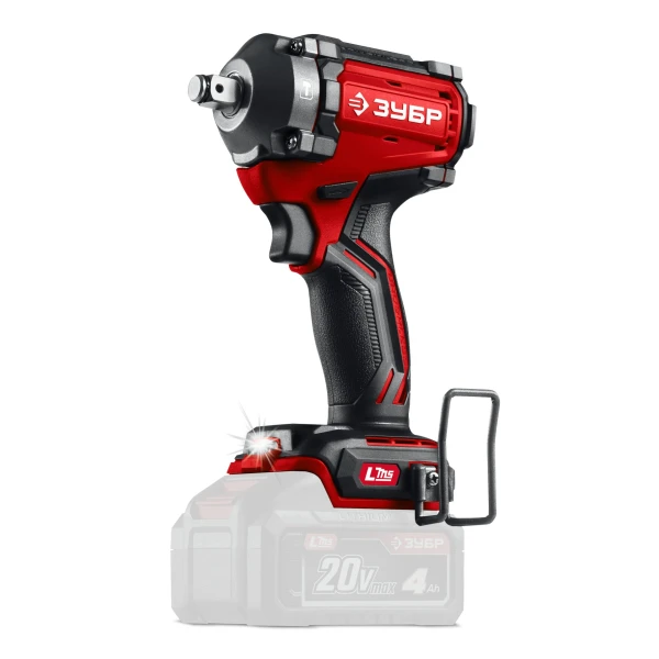 ЗУБР 20 В, 500 Н·м, 1 АКБ LMS (4 А·ч), бесщеточный ударный гайковерт, сумка (ГБУ-500-41) - Фото 14