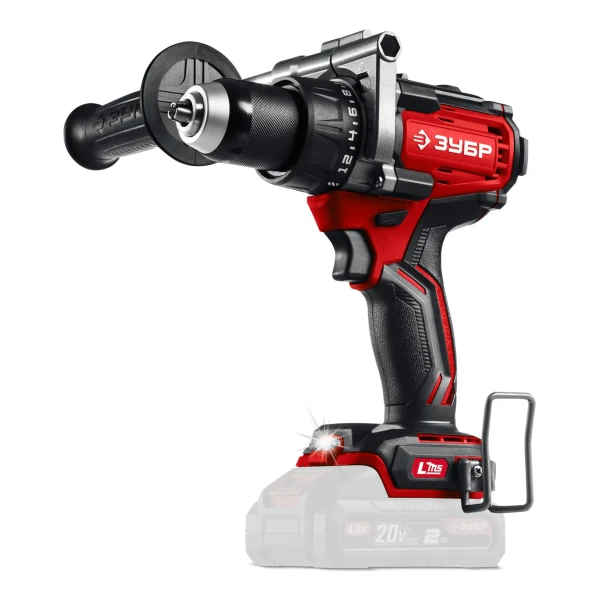 ЗУБР 20 В, 65 Н·м, 2 АКБ LMS (2 А·ч), бесщеточная дрель-шуруповерт, сумка (ДБ-65-22) - Фото 12