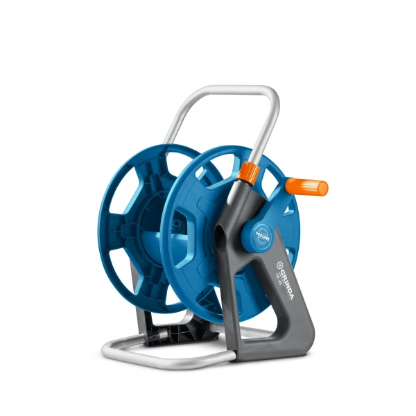 GRINDA для шлангов 60 м x 1/2″ и 30 м х 3/4″, на колёсах, телескопическая рукоятка, катушка для шланга (8-428430)
