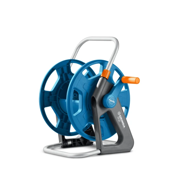 GRINDA для шлангов 60 м x 1/2″ и 30 м х 3/4″, на колёсах, телескопическая рукоятка, катушка для шланга (8-428430) - Фото 2