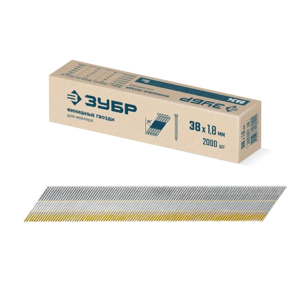 ЗУБР DA34 64 х 1.8 мм, финишные гвозди, калибр 15GA, 2000 шт (305397-64) - Фото 3