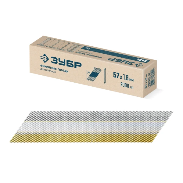 ЗУБР DA34 64 х 1.8 мм, финишные гвозди, калибр 15GA, 2000 шт (305397-64) - Фото 6