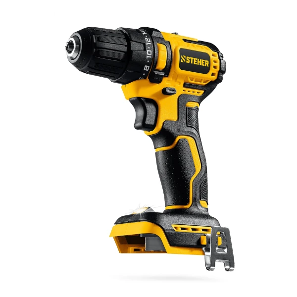 STEHER 20 В, 45 Н·м, 1 АКБ LMS (2 А·ч), бесщеточная ударная дрель-шуруповерт (CBS-45-21) - Фото 10
