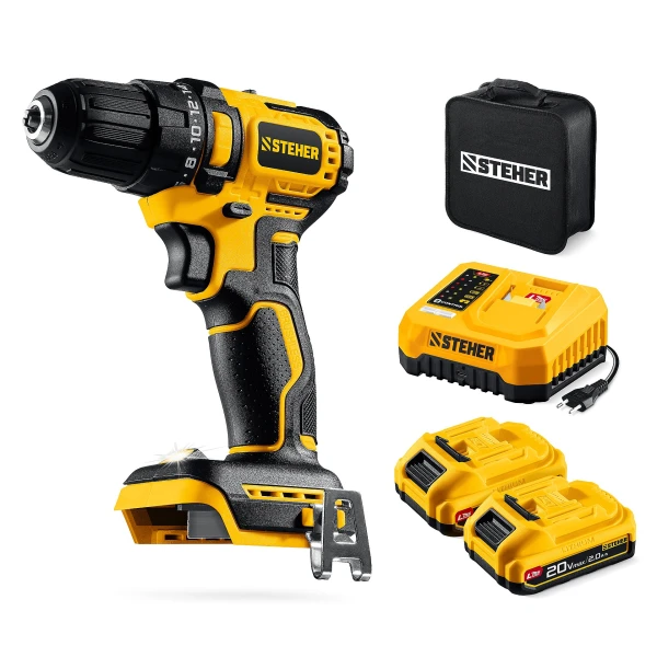 STEHER 20 В, 65 Н·м, без АКБ (LMS), бесщеточная дрель-шуруповерт (CB-65) - Фото 8