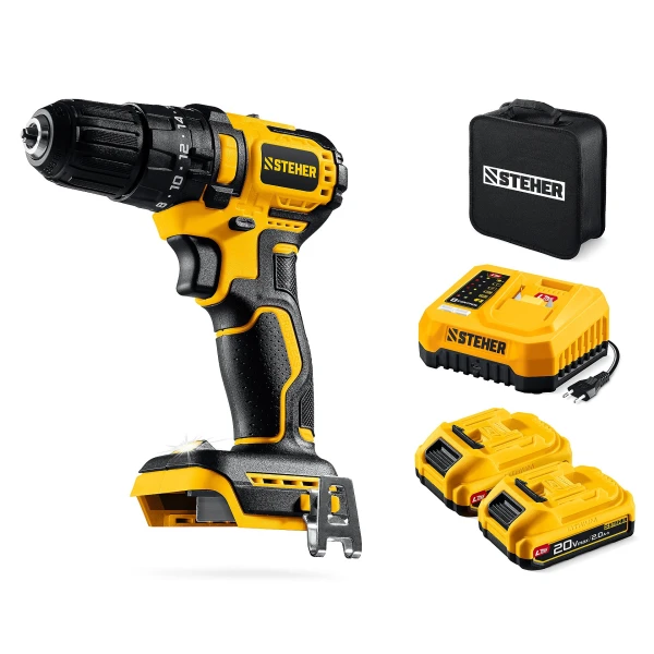 STEHER 20 В, 40 Н·м, без АКБ (LMS), дрель-шуруповерт (CD-40) - Фото 10