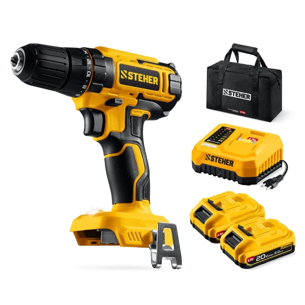 STEHER 20 В, 65 Н·м, без АКБ (LMS), бесщеточная ударная дрель-шуруповерт (CBS-65) - Фото 4