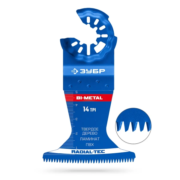 ЗУБР BIM 45x50 мм, 18TPI полотно пильное, универсальный чистый рез: металл, твердое дерево, пластик, UniLock (15550-45-50) - Фото 4