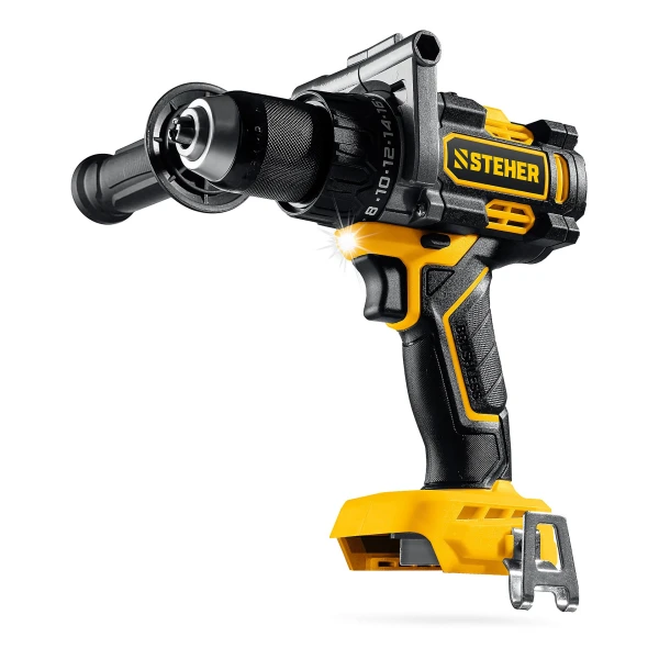 STEHER 20 В, 65 Н·м, 2 АКБ LMS (2 А·ч), бесщеточная ударная дрель-шуруповерт, сумка (CBS-65-22) - Фото 11