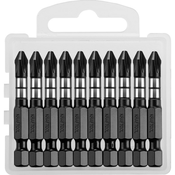 KRAFTOOL Impact PH2, 50 мм, 10 шт, ударные биты (26191-2-50-S10)