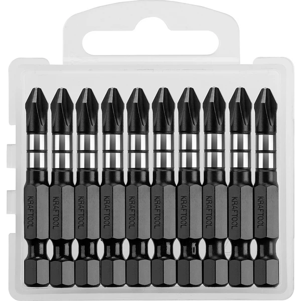 KRAFTOOL Impact PH2, 50 мм, 10 шт, ударные биты (26191-2-50-S10)