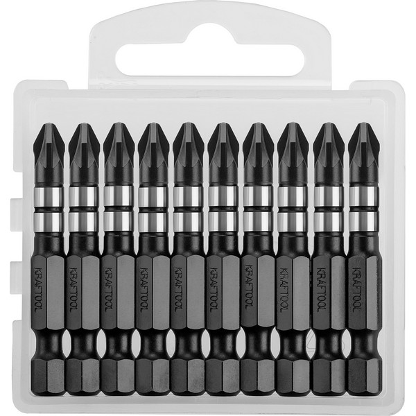 KRAFTOOL Impact PZ2, 50 мм, 10 шт, ударные биты (26193-2-50-S10)