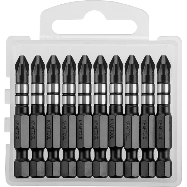 KRAFTOOL Impact PZ2, 50 мм, 10 шт, ударные биты (26193-2-50-S10)