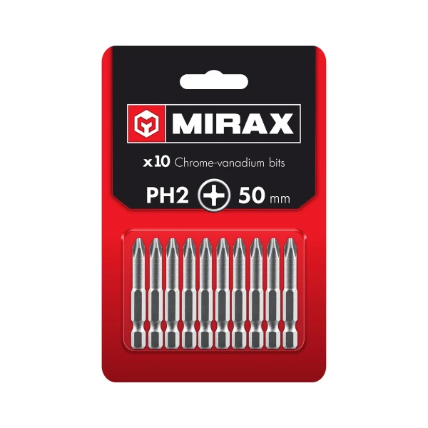 MIRAX PH2, 50 мм, 10 шт, биты (26271-2-50-10)