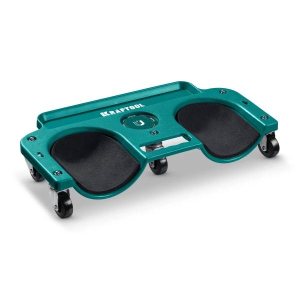 KRAFTOOL KRAFT BOARD на единой, базе, 5 колёс, лоток для инструментов, нагрузка до 110кг, строительные наколенники на колёсах (11513)