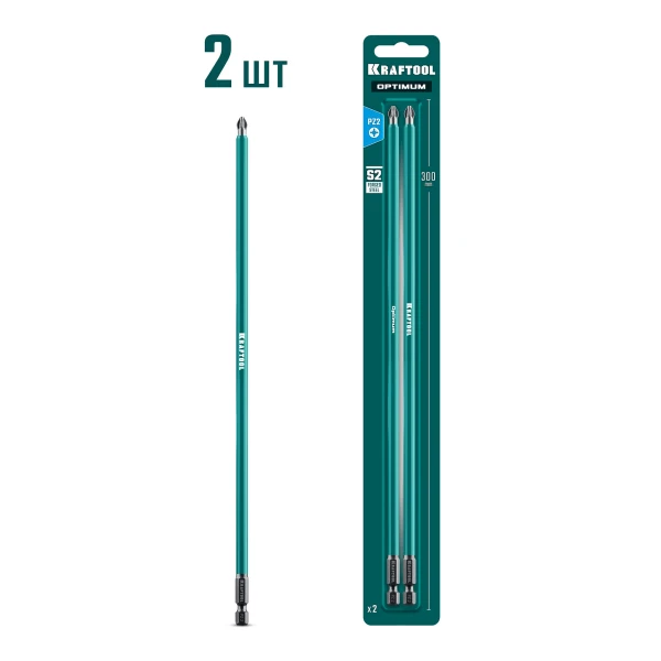 KRAFTOOL OPTIMUM PZ 2, 300 мм, 2 шт, биты (26124-2-300-2)