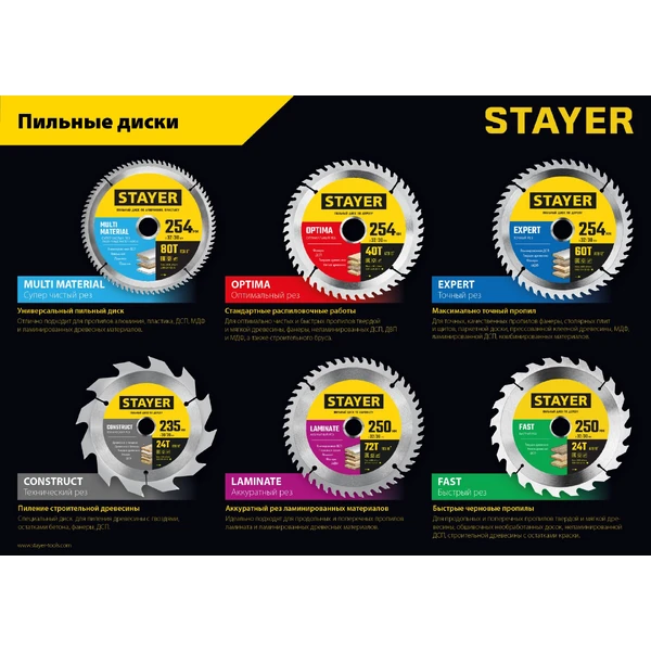 STAYER Fast, 230 x 32/30 мм, 24Т, быстрый рез, пильный диск по дереву (3680-230-32-24) - фото 4