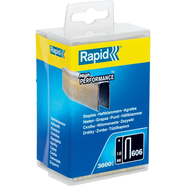 RAPID узкие, тип 606, 18 мм, 3600 шт, супертвердые закаленные скобы (40303094)