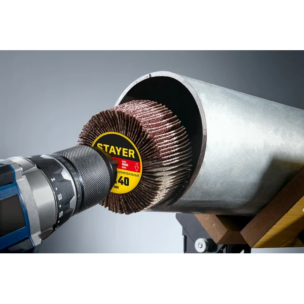STAYER d 60 x 30 мм, P60, на шпильке d 6 мм, круг шлифовальный лепестковый (36608-060) - фото 3
