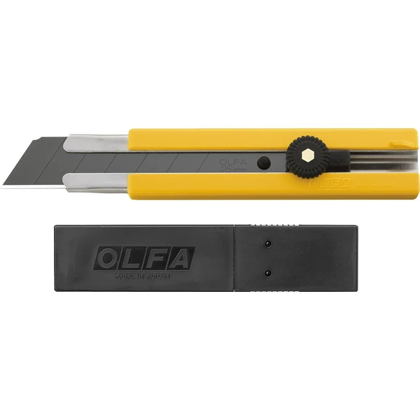 OLFA 25 мм, в комплекте с лезвиями EXCEL BLACK 5 шт, нож (OL-H-1BB/5BB )