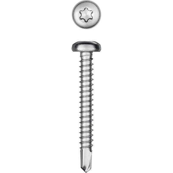 KRAFTOOL DS-P, 38 х 4.8 мм, А2, сверло, полукруглая головка, ТХ25, 200 шт, саморез нержавеющий (300931-48-038)