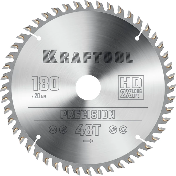 KRAFTOOL Precision, 216 х 30 мм, 48Т, пильный диск по дереву (36952-216-30) - Фото 11
