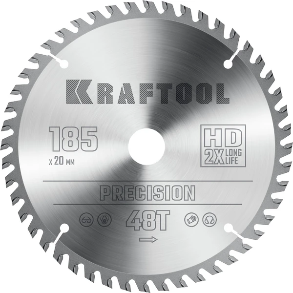 KRAFTOOL Precision, 216 х 30 мм, 48Т, пильный диск по дереву (36952-216-30) - Фото 12