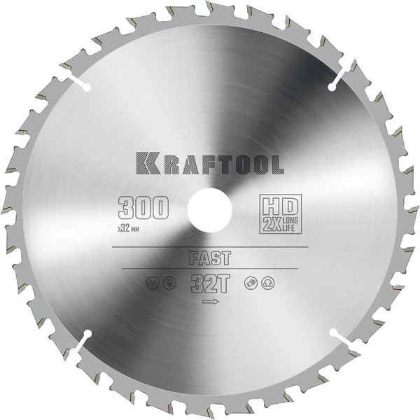 KRAFTOOL Multi Material, 355 х 25.4 мм, 120Т, пильный диск по алюминию (36953-355-25.4) - Фото 9