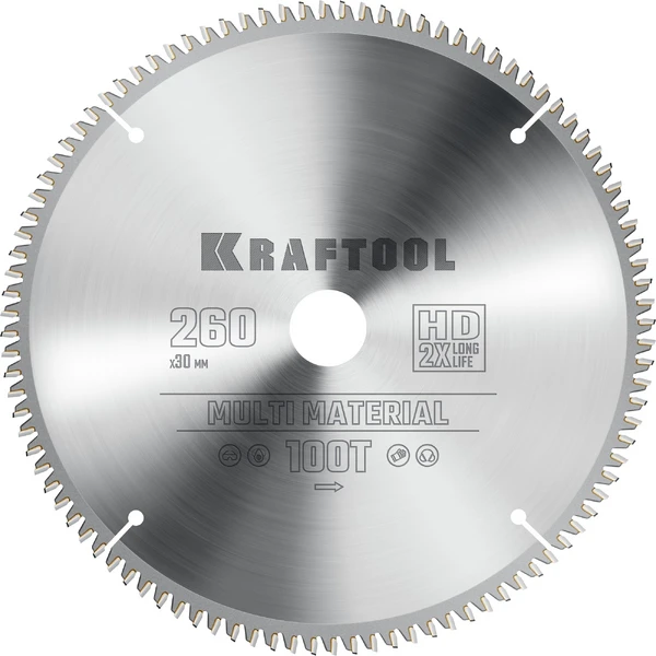 KRAFTOOL Multi Material, 355 х 25.4 мм, 120Т, пильный диск по алюминию (36953-355-25.4) - Фото 11