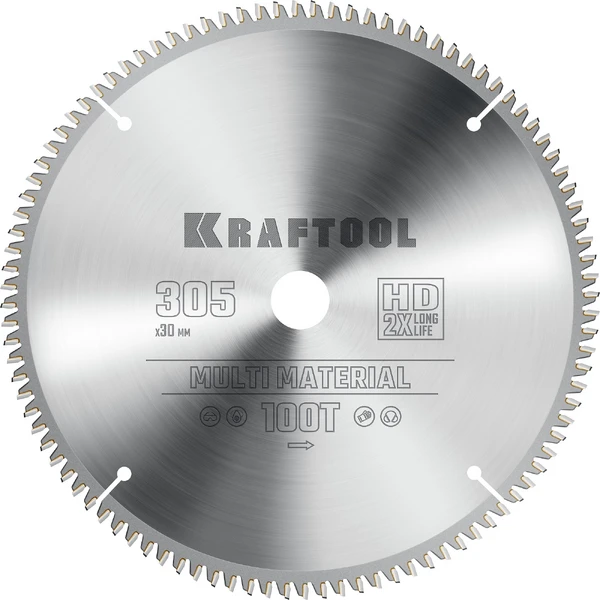 KRAFTOOL Multi Material, 355 х 25.4 мм, 120Т, пильный диск по алюминию (36953-355-25.4) - Фото 12