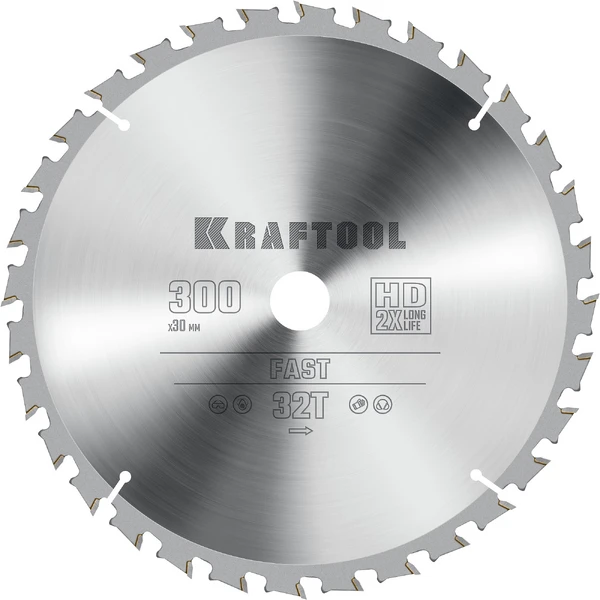 KRAFTOOL Fast, 305 х 30 мм, 32Т, пильный диск по дереву (36950-305-30) - Фото 12