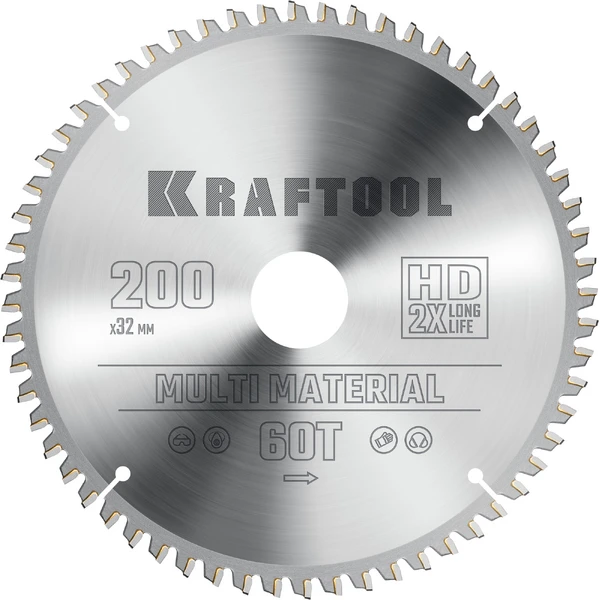 KRAFTOOL Multi Material, 300 х 30 мм, 80Т, пильный диск по алюминию (36953-300-30) - Фото 9