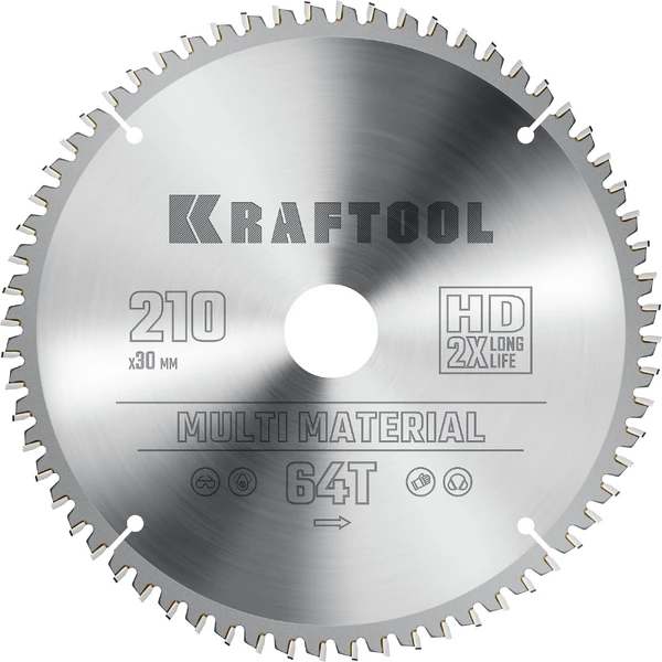 KRAFTOOL Multi Material, 300 х 30 мм, 80Т, пильный диск по алюминию (36953-300-30) - Фото 10