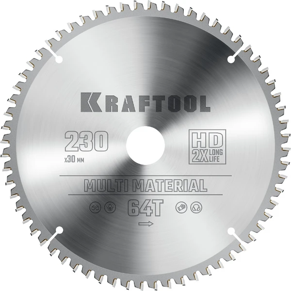 KRAFTOOL Multi Material, 300 х 30 мм, 80Т, пильный диск по алюминию (36953-300-30) - Фото 11
