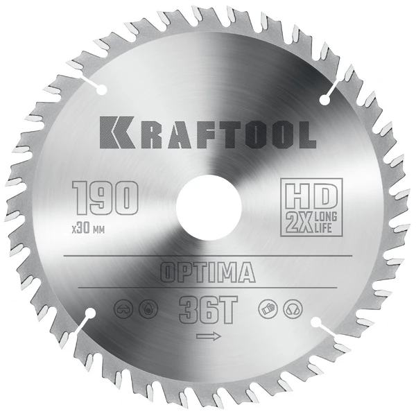 KRAFTOOL Optima, 250 х 32 мм, 40Т, пильный диск по дереву (36951-250-32) - Фото 9