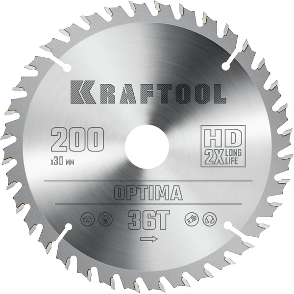 KRAFTOOL Optima, 250 х 32 мм, 40Т, пильный диск по дереву (36951-250-32) - Фото 10