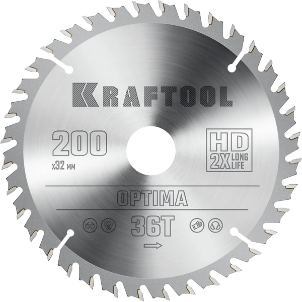KRAFTOOL Optima, 250 х 32 мм, 40Т, пильный диск по дереву (36951-250-32) - Фото 11
