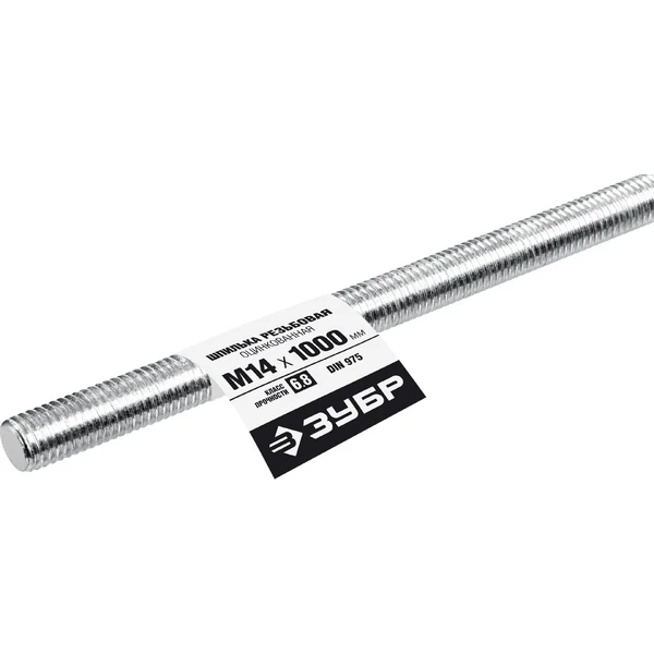 ЗУБР DIN 975, кл. пр. 6.8, М14 x 1000 мм, резьбовая шпилька, 1 шт, Профессионал (30336-14-1)