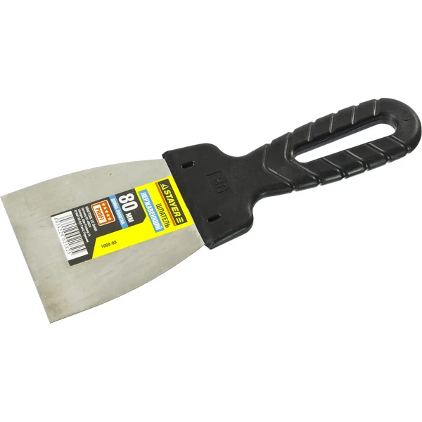 STAYER PROFlat, 80 мм, пластиковая ручка, нержавеющий шпатель, Professional (1008-08)