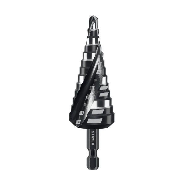 STAYER Pro-Max 6-52мм, 12 ступеней, винтовая спираль, сверло ступенчатое (29661-6-52-12) - Фото 10