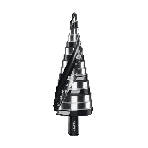 STAYER Pro-Max 6-52мм, 12 ступеней, винтовая спираль, сверло ступенчатое (29661-6-52-12) - Фото 11
