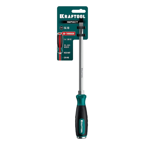 KRAFTOOL IMPACT SL 10, сквозной стержень Cr-Mo, ударная отвертка (250033-10)