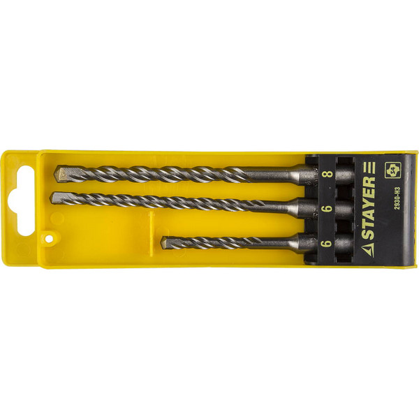 STAYER 3шт набор SDS-plus буров, Professional (2930-H3)