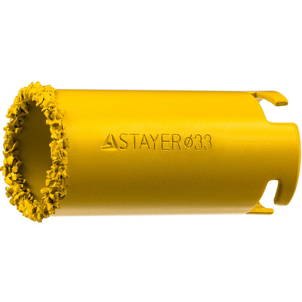 STAYER 33 мм, L 55 мм, карбид вольфрама, кольцевая коронка, Professional (33345-33)