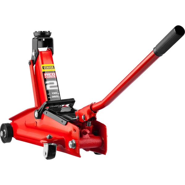 STAYER R-28 RED FORCE, в кейсе, 2 т, 130 - 350 мм, подкатной домкрат для легковых а/м, Professional (43153-2-K) - фото 3
