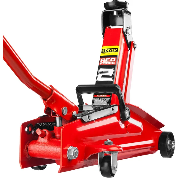 STAYER R-28 RED FORCE, в кейсе, 2 т, 130 - 350 мм, подкатной домкрат для легковых а/м, Professional (43153-2-K) - фото 4